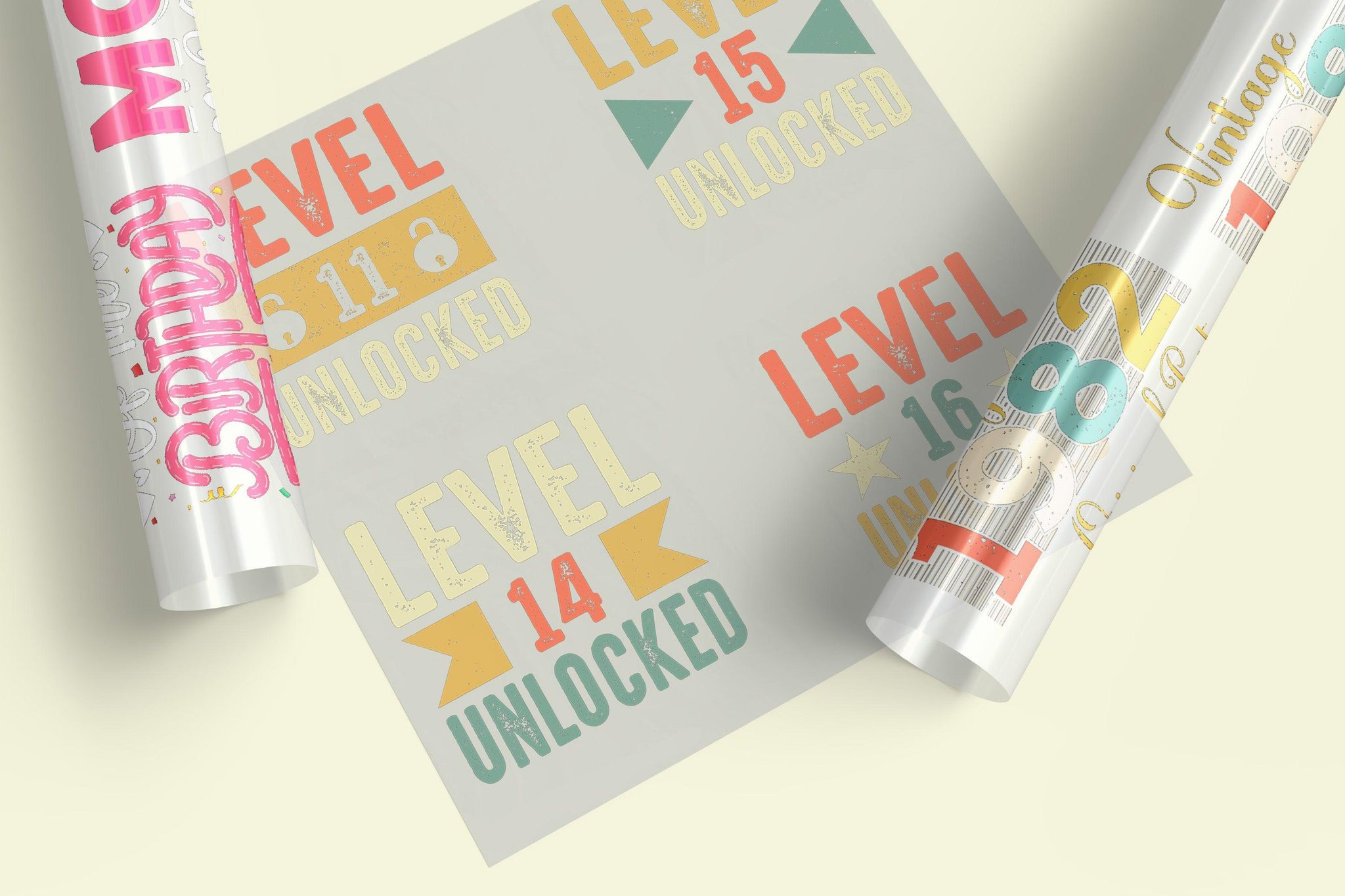 Colorful Birthday Ready-to-Press DTF Transfer design for vibrant custom apparel.