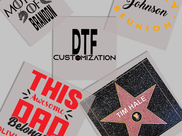 Custom Ready-to-Press DTF Transfer Designs Collection for T-shirts, Hoodies, and Apparel