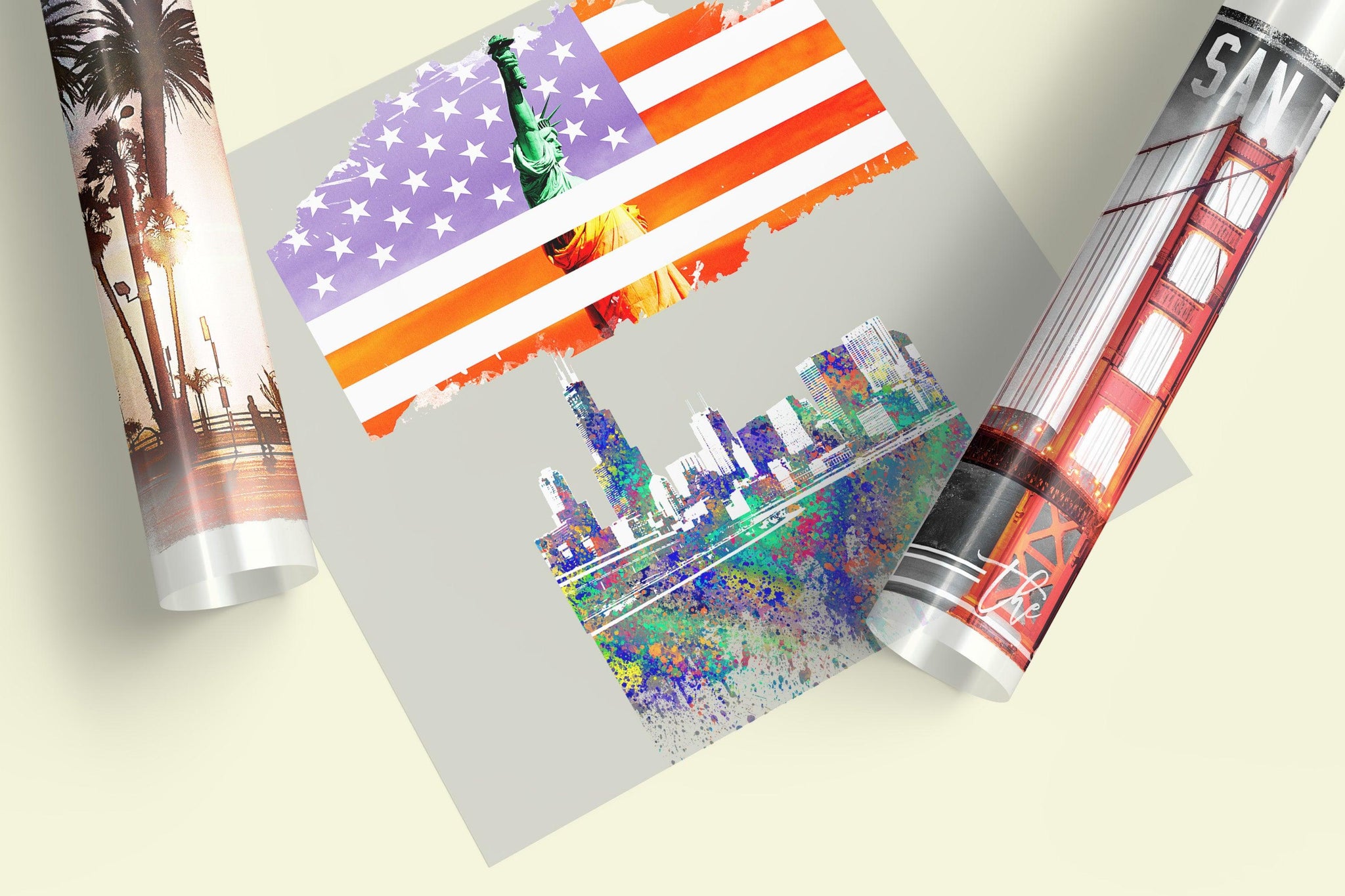 Destination-themed ready-to-press DTF transfer designs, perfect for creating custom apparel and accessories. Includes easy-to-apply, high-quality DTF transfers