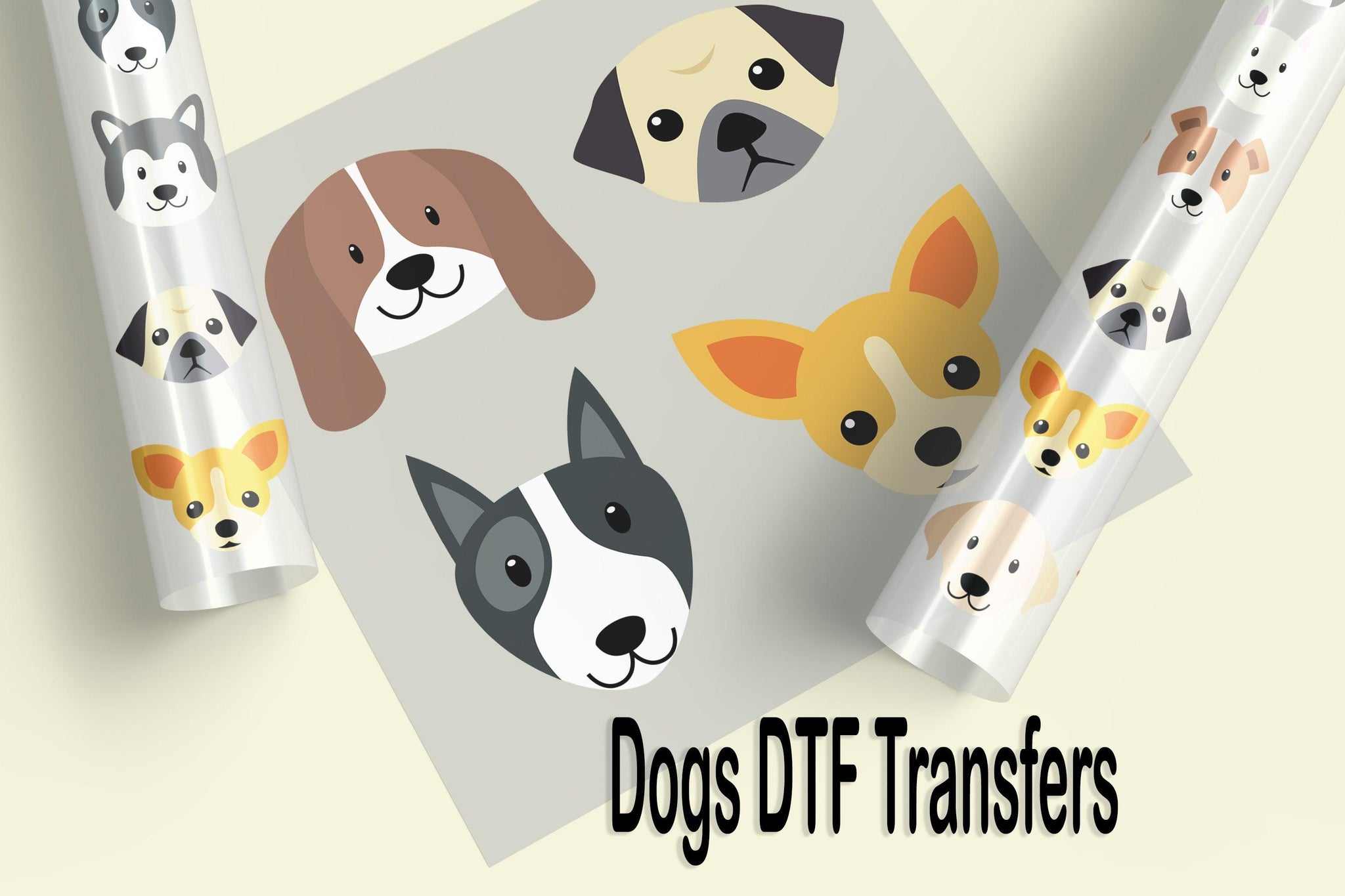 Dogs Ready-to-Press DTF Transfer Designs Collection - Custom dog-themed transfers for apparel