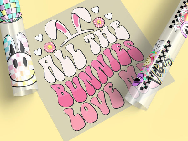 Easter Ready-to-Press DTF Transfers for apparel and accessories. Perfect for festive designs