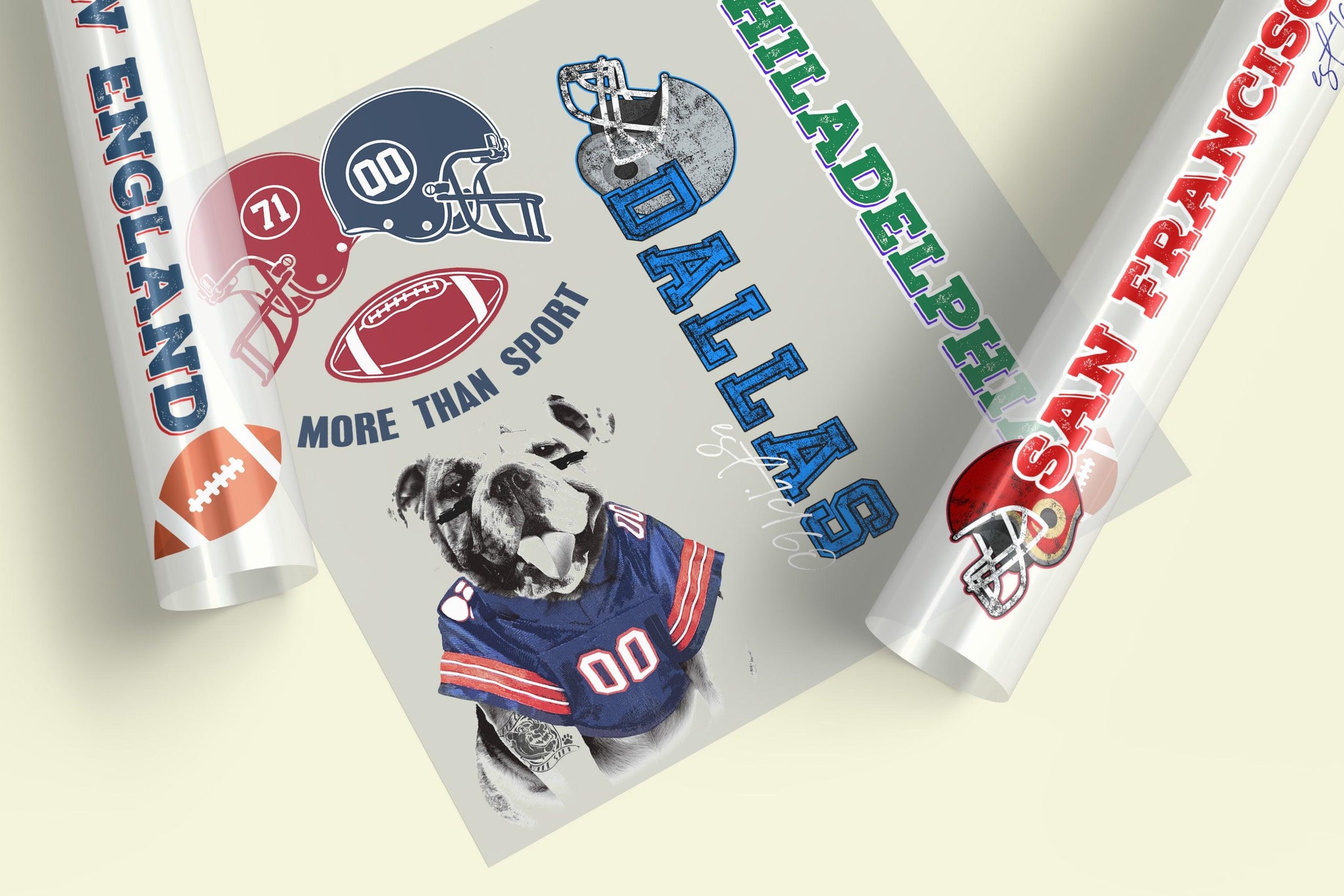 Sports and games ready-to-press DTF transfer designs for custom apparel
