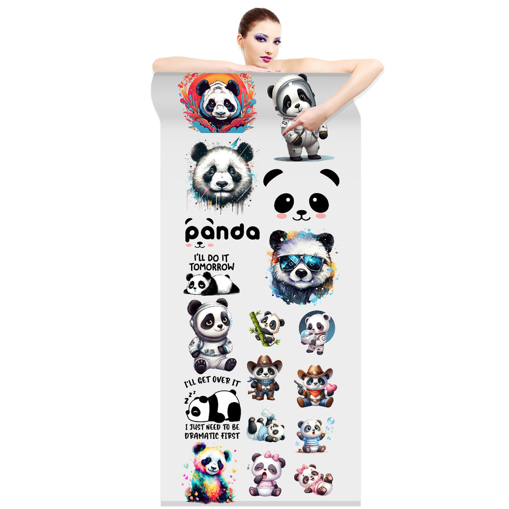 Cute Panda Vibes Direct-to-Film Transfer Gang Sheets - 22x60