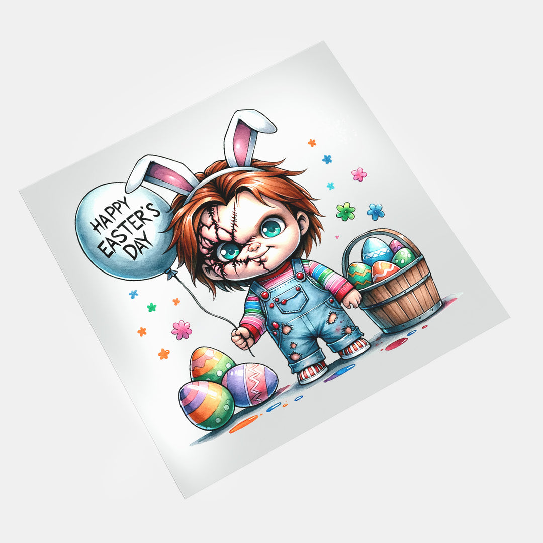 Easter Horror: Bunny Chucky - DTF Transfer - Direct-to-Film