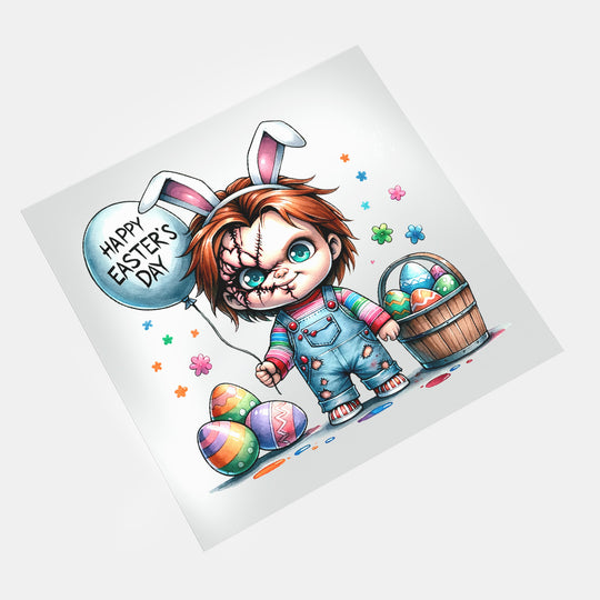 Easter Horror: Bunny Chucky - DTF Transfer - Direct-to-Film
