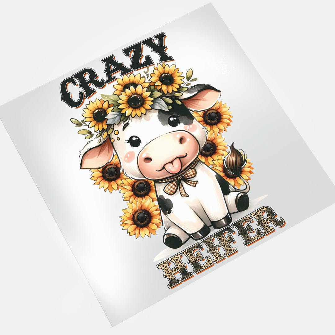 Cow Lovers: Crazy Heifer - DTF Transfer - Direct-to-Film