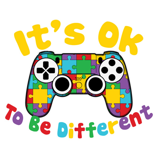 Autism Awareness: It's Ok To Be Different - DTF Transfer - Direct-to-Film