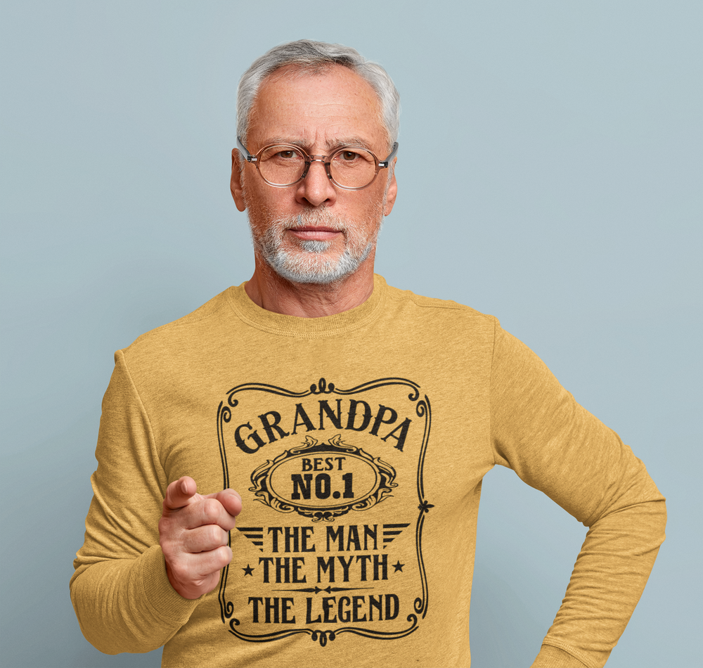 Grandpa Tribute: Grandpa - The Man, The Myth, The Legend - DTF Transfer - Direct-to-Film