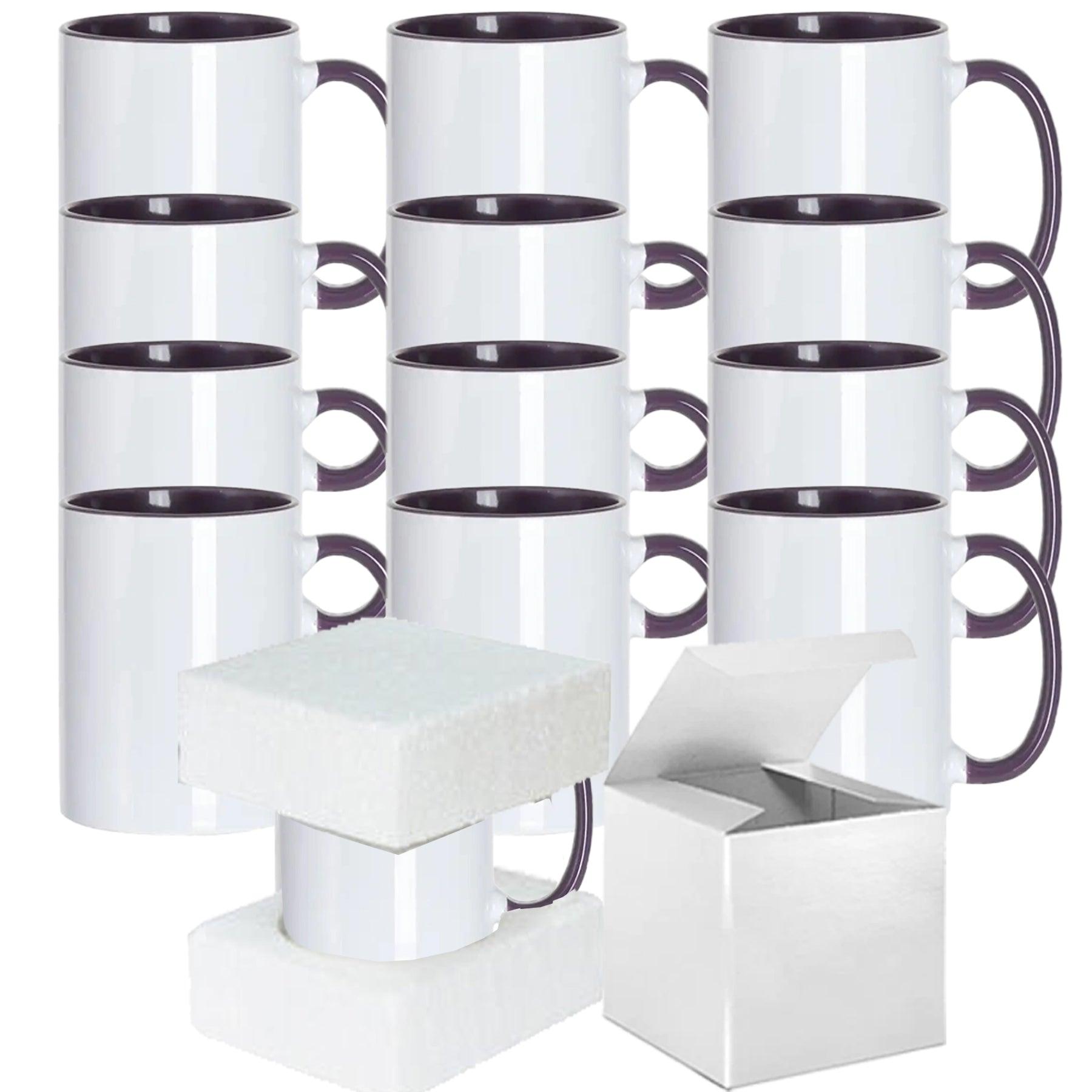 Default TitleEl Grande Purple Sublimation Mugs - 12-Pack (15oz) | Included Foam Support Mug Shipping Boxes
