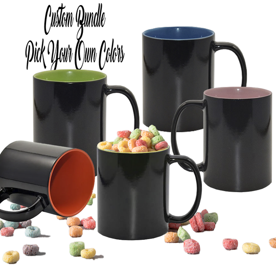 Craft Your Unique Set with Vibrant Creations: Color-Changing 11oz Sublimation Mugs - Create Your Own Bundle