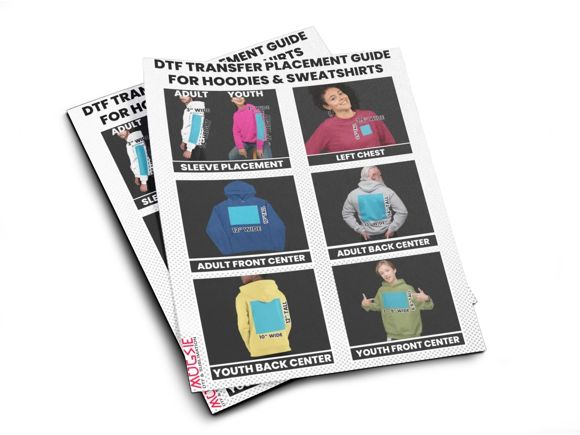 Hoodie DTF Transfer Alignment – Step-by-step placement guide for applying DTF transfers to hoodies and sweatshirts with accurate positioning