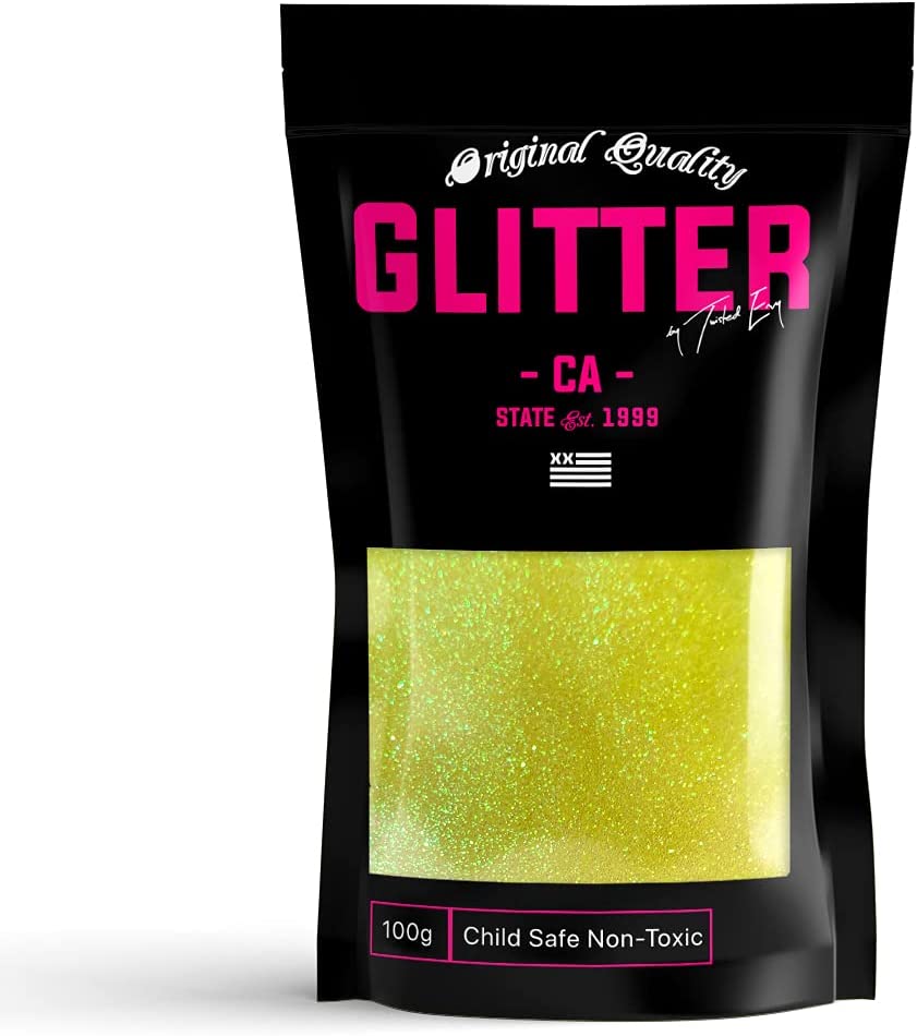 Fluorescent Yellow Ultrafine Glitter  Powder