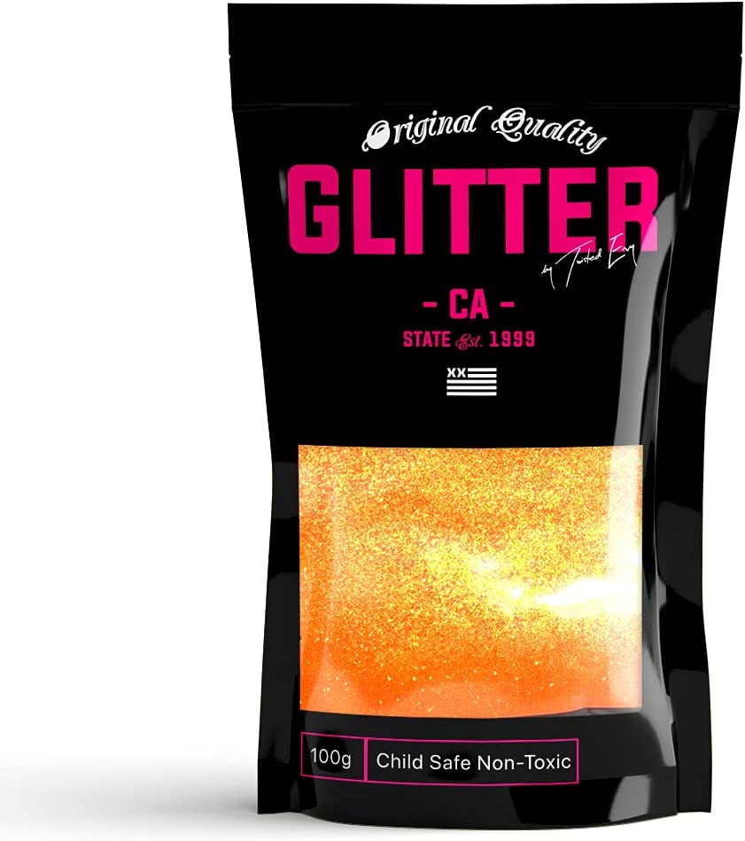 Fluorescent Orange Ultrafine Glitter  Powder