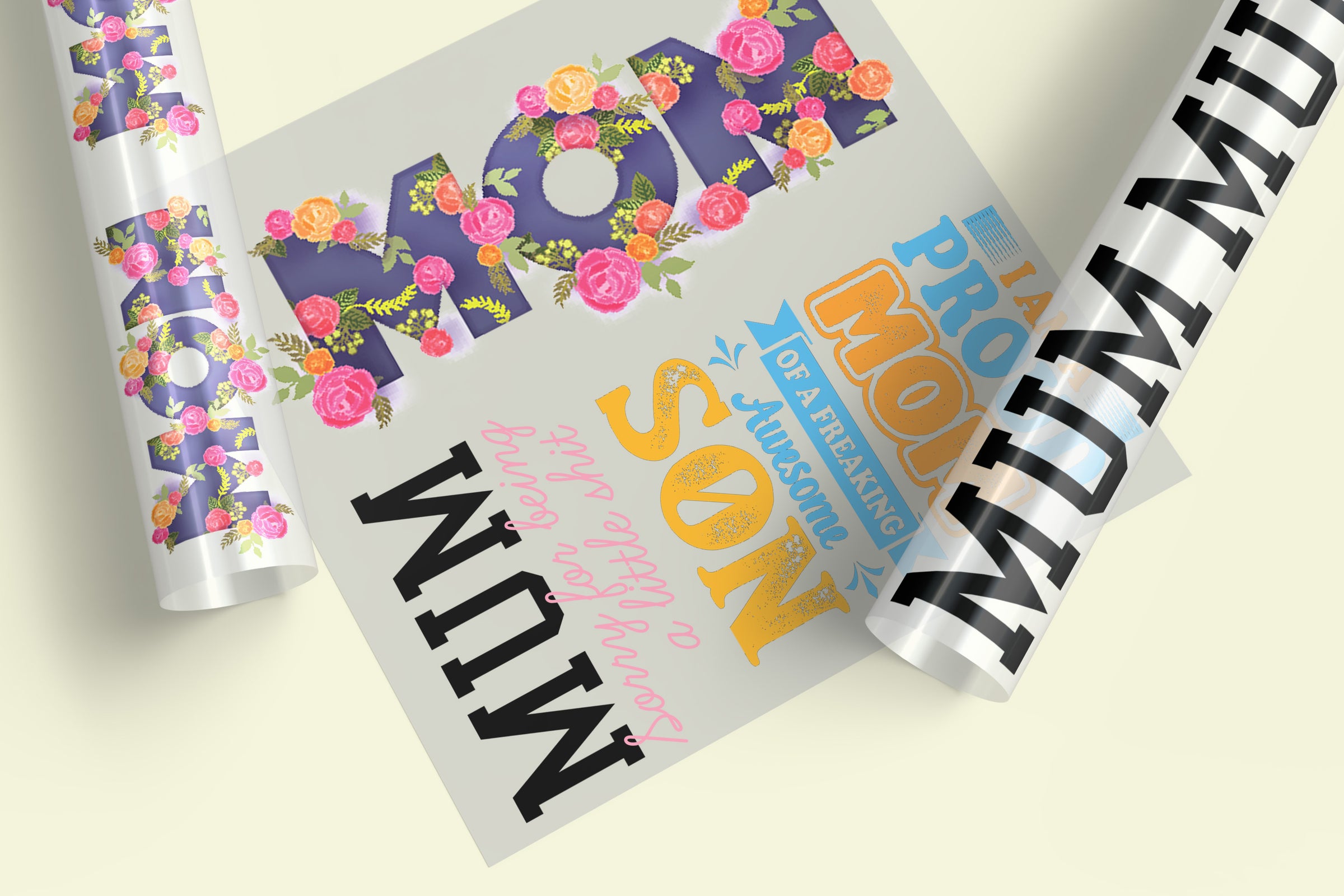 Mother's Day Tribute DTF Transfer Designs featuring heartfelt prints
