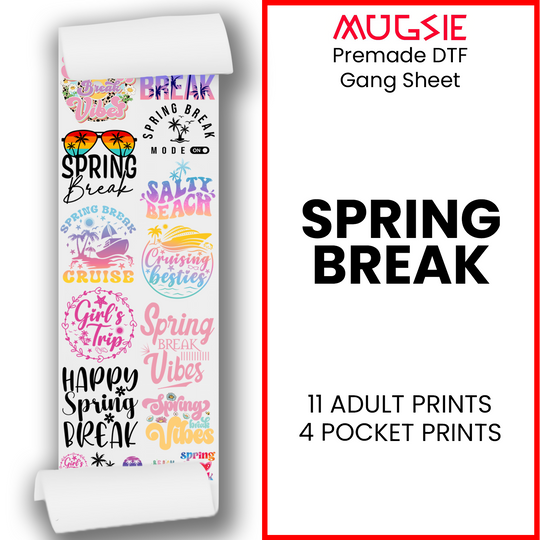 Spring Break Vibes Direct-to-Film Transfer Gang Sheets - 22x60