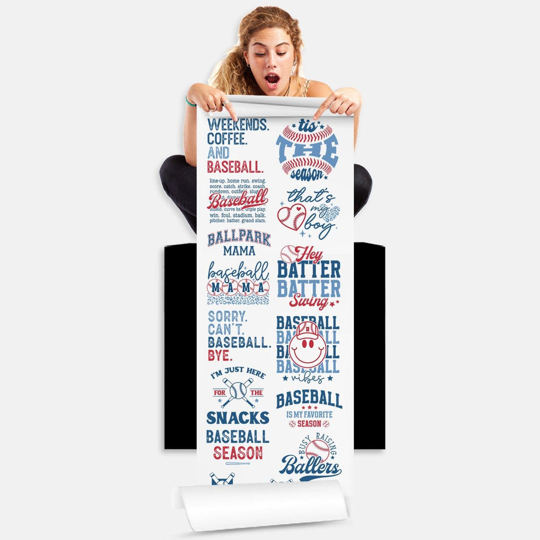 Baseball Direct-to-Film DTF Transfer Gang Sheets - 22x60 - Mugsie