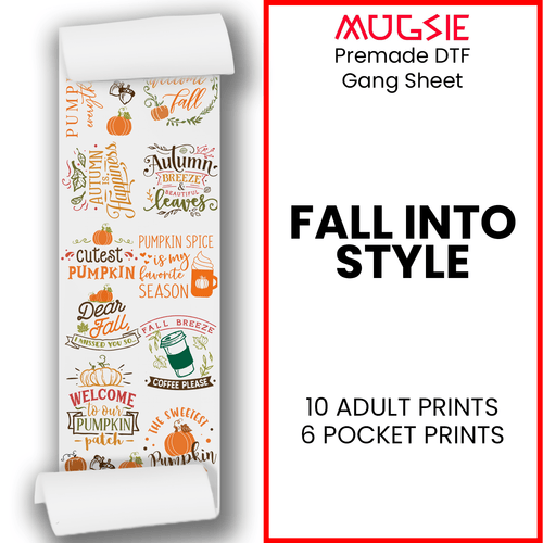 Fall into Style: 22x60 DTF Direct-to-Film Gang Sheets - Autumn Collection