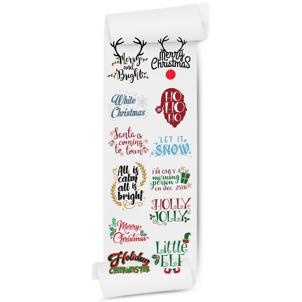 Merry and Bright Christmas Prints DTF (Direct-to-Film) Gang Sheets - 22x60