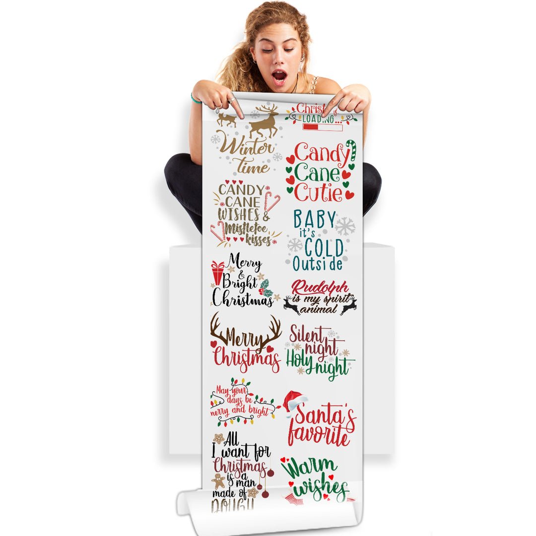 Festive Candy Cane Cutie: DTF (Direct-to-Film) Gang Sheets - 22x60 - Sugar and Spice Christmas DTF Transfer Prints