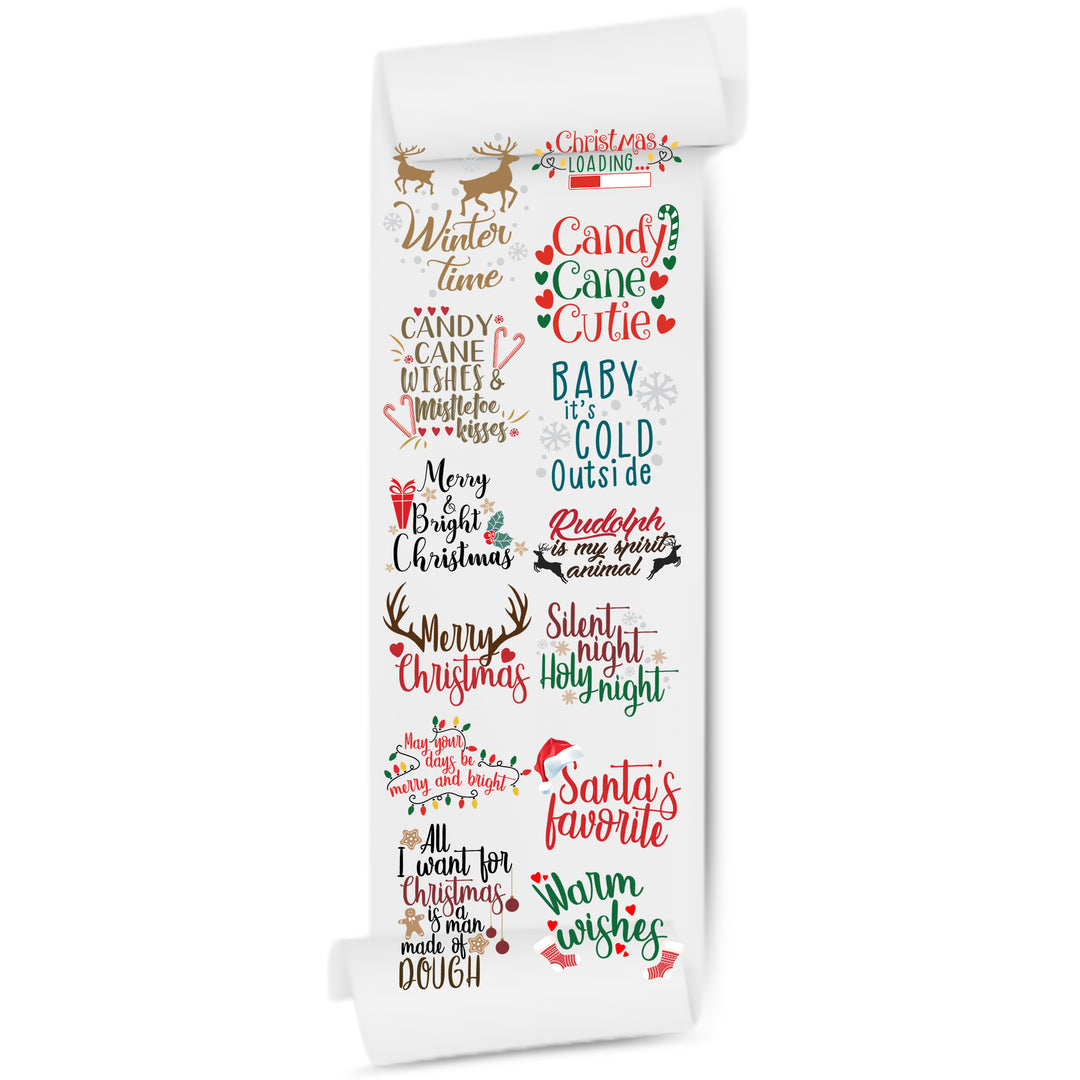Festive Candy Cane Cutie: DTF (Direct-to-Film) Gang Sheets - 22x60 - Sugar and Spice Christmas DTF Transfer Prints