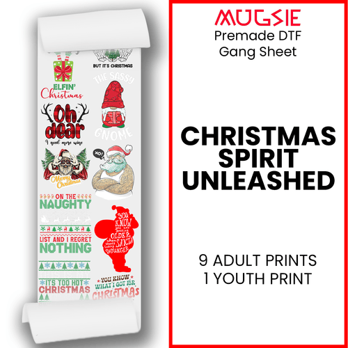Christmas Spirit Unleashed: DTF (Direct-to-Film) Gang Sheets - 22x60