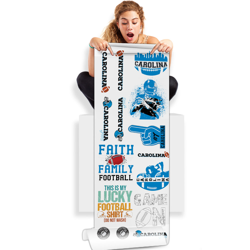 Carolina Football DTF Transfer 22x60 Direct-to-Film Gang Sheets