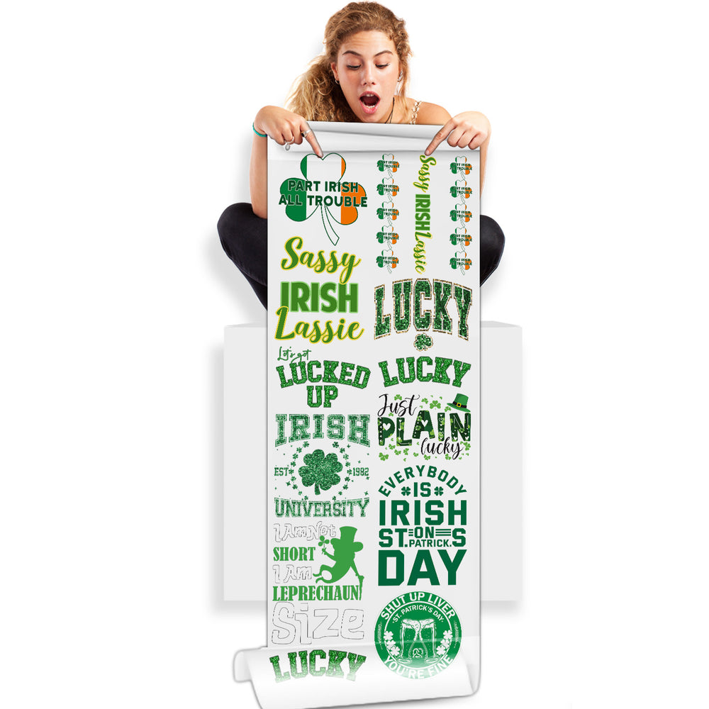 Irish Spirit St. Patrick's Day DTF Transfer 22x60 Direct-to-Film Gang Sheets