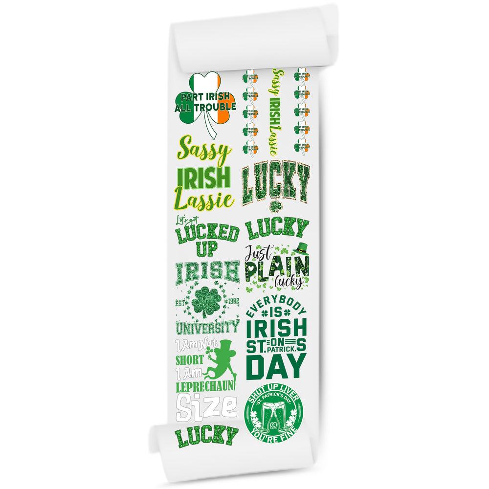 Irish Spirit St. Patrick's Day DTF Transfer 22x60 Direct-to-Film Gang Sheets