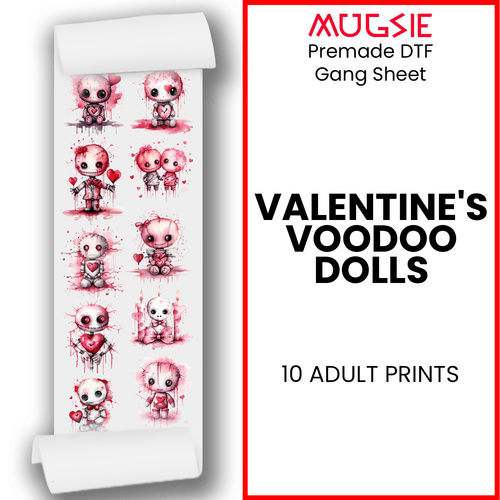 Valentine's Voodoo Dolls DTF 22x60 Direct-to-Film Gang Sheets