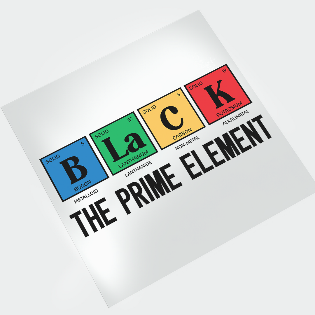 Black - The Prime Element II DTF Transfer - Direct-to-Film