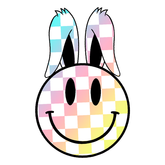 Easter Slasher:  Smiley Bunny - DTF Transfer - Direct-to-Film