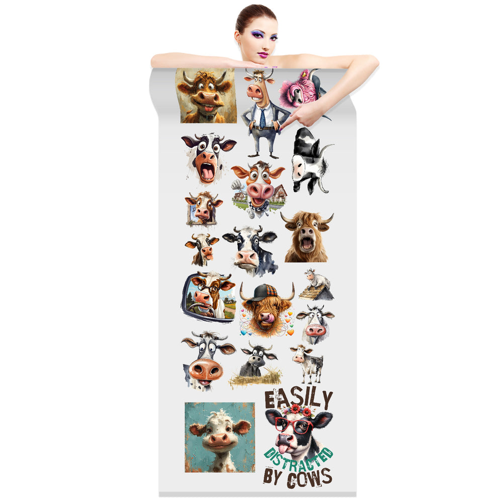Cow Lovers DTF Transfer Gang Sheets - 22x60 - Direct-to-Film