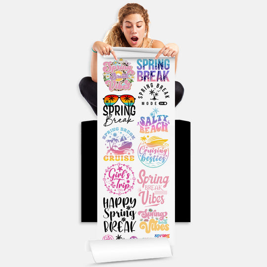 Spring Break Vibes Direct-to-Film Transfer Gang Sheets - 22x60