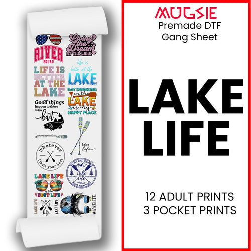 Lake Life DTF Transfer Gang Sheets - 22x60 Direct-to-Film