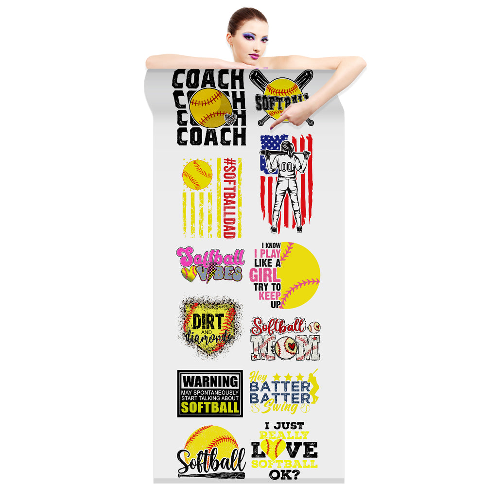 Softball DTF Transfer Gang Sheets - 22x60 Direct-to-Film