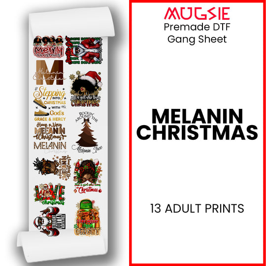 Melanin Christmas - DTF Transfer 22x60 Direct-to-Film Gang Sheets