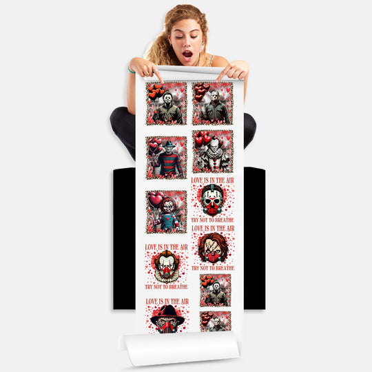 Love is in the Scare: Valentine Horror - DTF Transfer 22x60 Direct-to-Film Gang Sheets