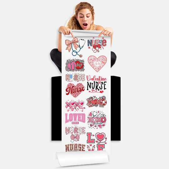 Valentine Nurse Love, Lies  & Needles - DTF Transfer 22x60 Direct-to-Film Gang Sheets