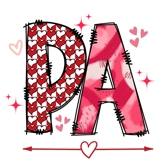 Valentine's PA Physician Assistant Direct-to-Film DTF Transfer - Direct-to-Film