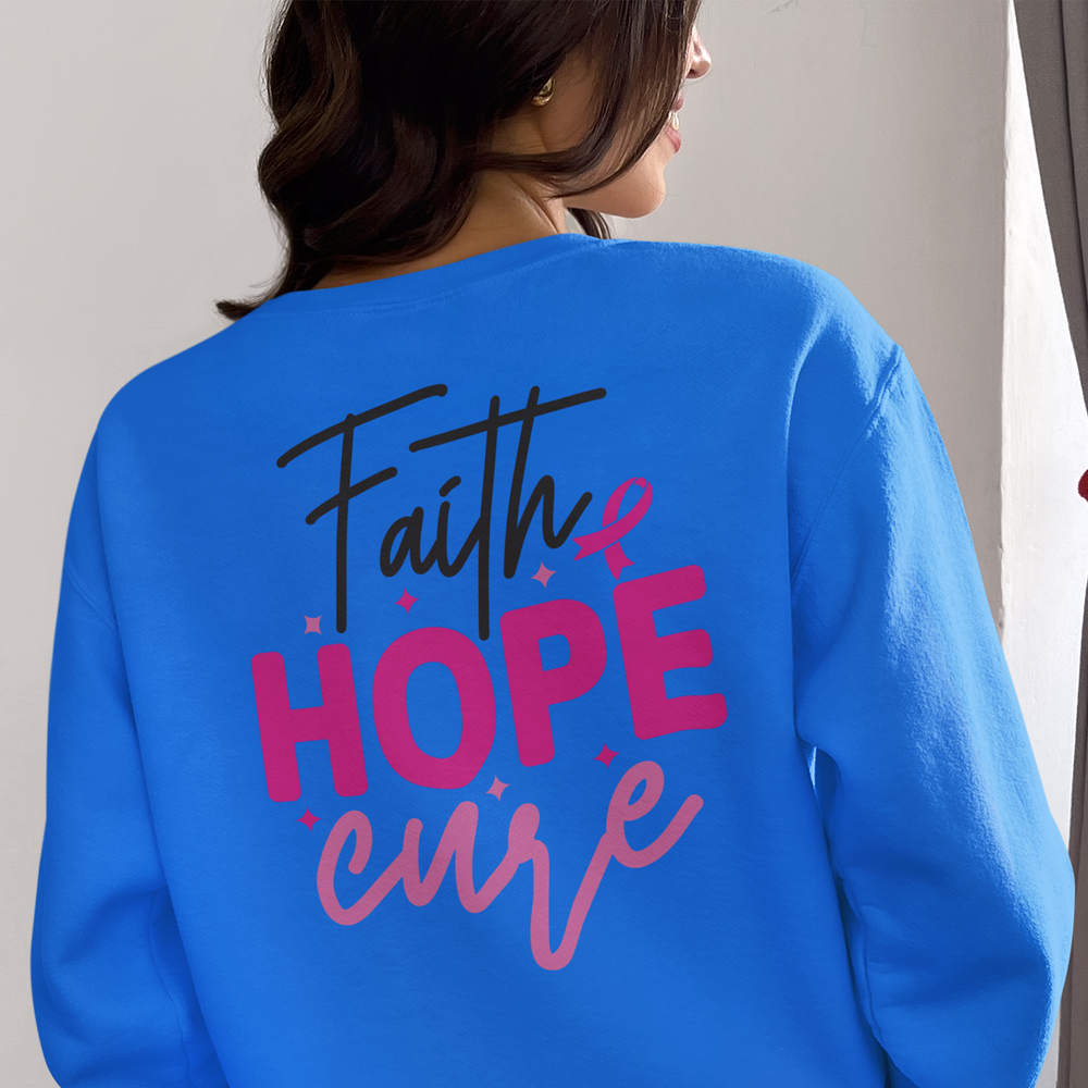 Faith Hope Cure: Breast Cancer DTF Transfer