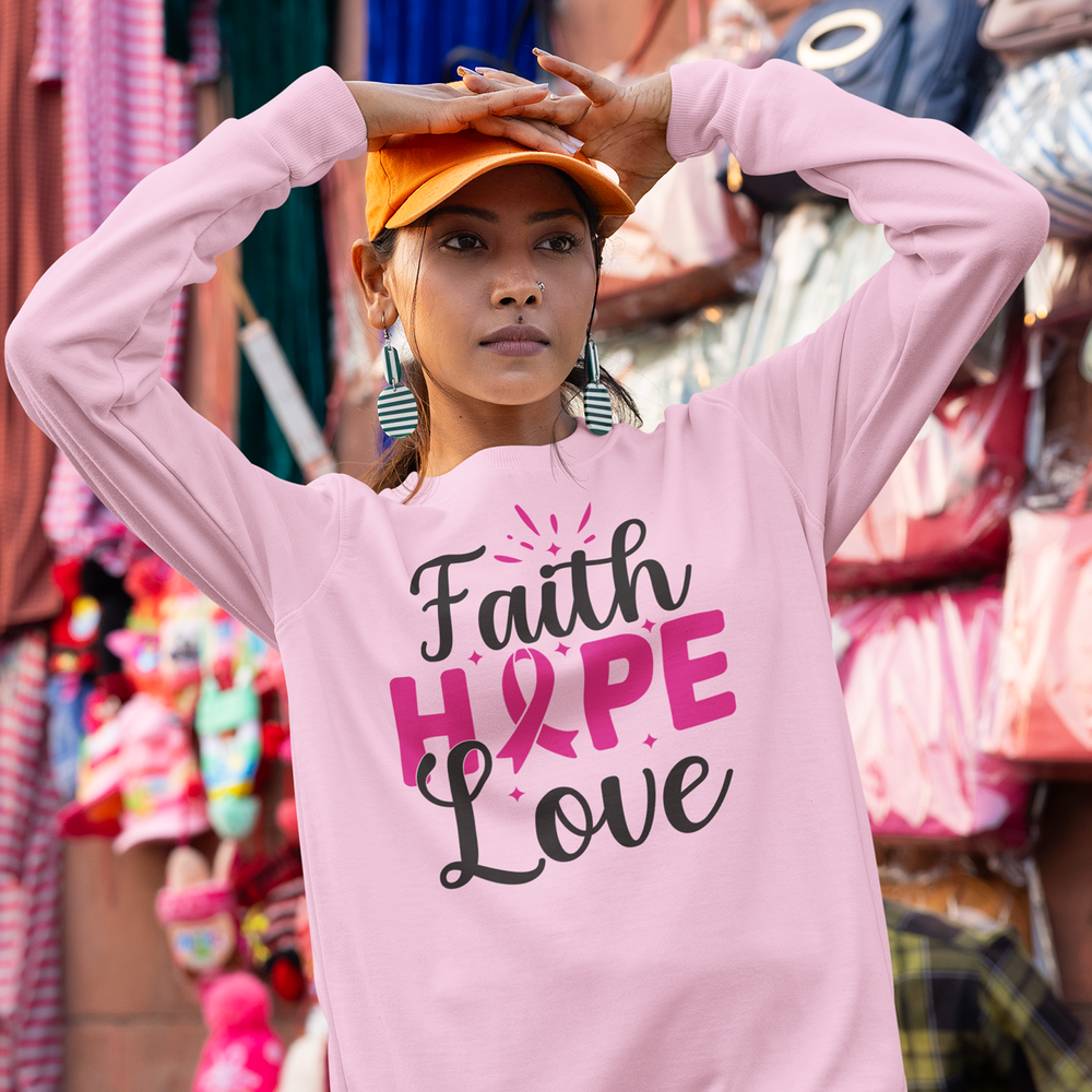 Faith Hope Love Breast Cancer DTF Transfer