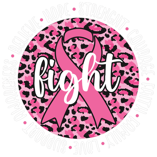Fight: Breast Cancer Awareness DTF Transfer