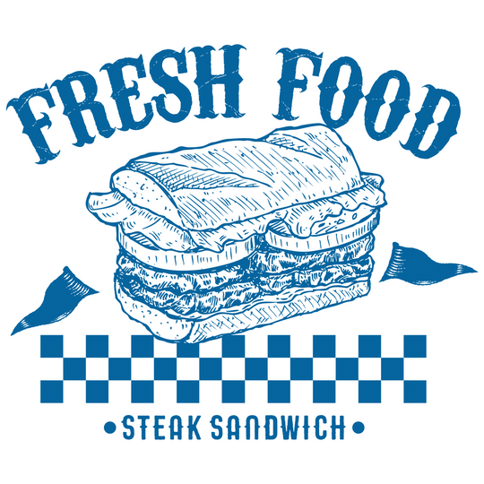 Fresh Food Steak Sandwich - DTF Transfer - Direct-to-Film