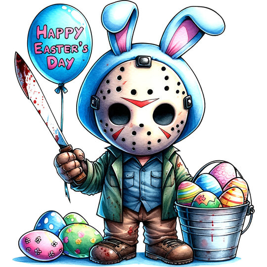 Easter Bunny Ears: Jason Voorhees II - DTF Transfer - Direct-to-Film