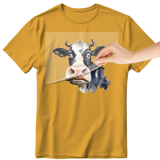 Cow Lovers: Silly Cow Watercolor Art IV - DTF Transfer - Direct-to-Film