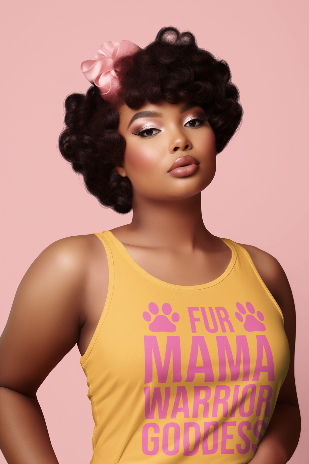 Dog Mama: Fur Mama Warrior Goddess - DTF Transfer - Direct-to-Film