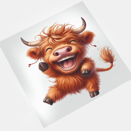 Cow Lovers | Laughing Highland Cow - DTF Transfer - Direct-to-Film