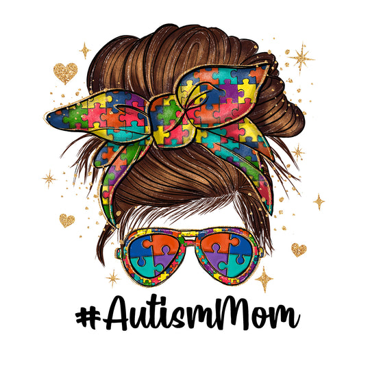 Autism Awareness: #AutismMom - DTF Transfer - Direct-to-Film