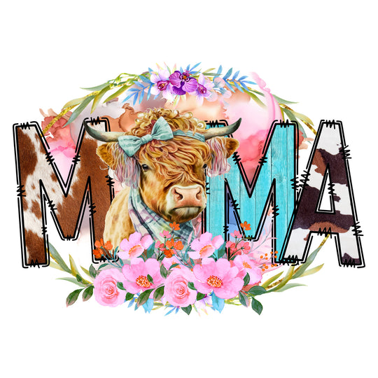 Cow Mama: Mama - DTF Transfer - Direct-to-Film