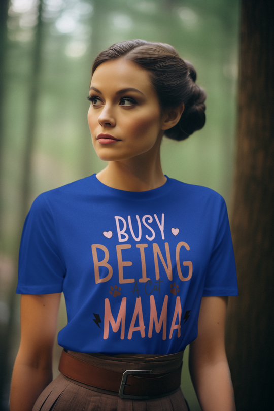 Cat Mama: Busy Being A Cat Mama - DTF Transfer - Direct-to-Film